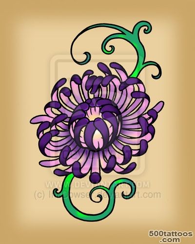 20+ Awesome Chrysanthemum Tattoo Designs_46