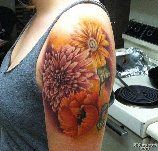 40 Beautiful Chrysanthemum Tattoo Ideas  Art and Design_5