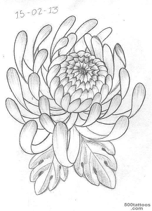 Chrysanthemum Flower Tattoo On Full Sleeve_20
