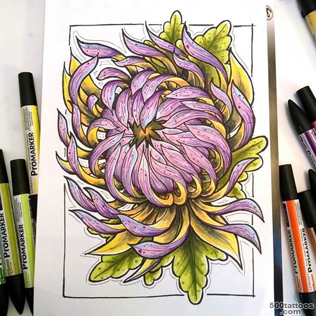 Chrysanthemum Tattoo  Best Design Tattoo_14
