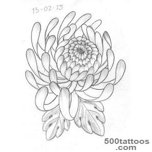 Chrysanthemum Flower Tattoo On Full Sleeve_20
