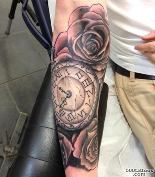 40+ Best Clock Tattoos Ideas_38