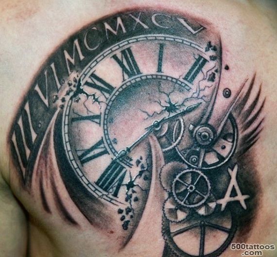 80 Clock Tattoo Designs For Men   Timeless Ink Ideas_1