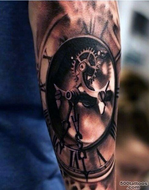 80 Clock Tattoo Designs For Men   Timeless Ink Ideas_16