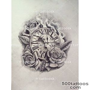 23+ Latest Clock Tattoo Designs_40