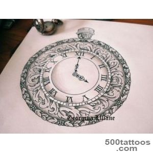 23+ Latest Clock Tattoo Designs_44