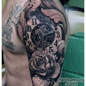 80 Clock Tattoo Designs For Men   Timeless Ink Ideas_24