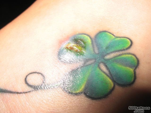 Four Leaf Clover Tattoo On Back  Fresh 2016 Tattoos Ideas_26