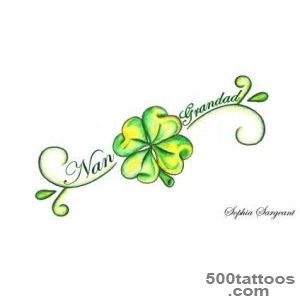 24 Lucky Irish Four Leaf Clover Tattoos Designs  Tattoo ideas _21