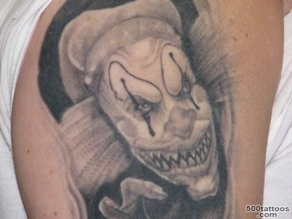 14 Scary Clown Tattoo Designs_48