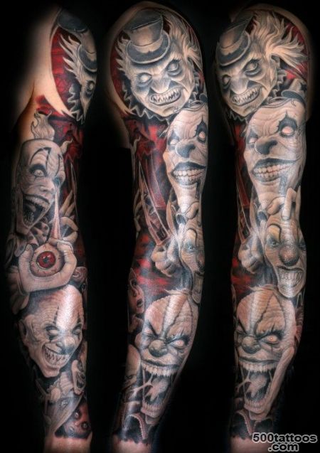 Evil Scary Clown Tattoo Designs  Fresh 2016 Tattoos Ideas_26