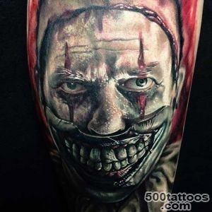 20 Horrifying Clown Tattoos That Will Haunt Your Dreams   TattooBlend_37