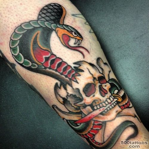 skull and cobra tattoo  Tumblr_48