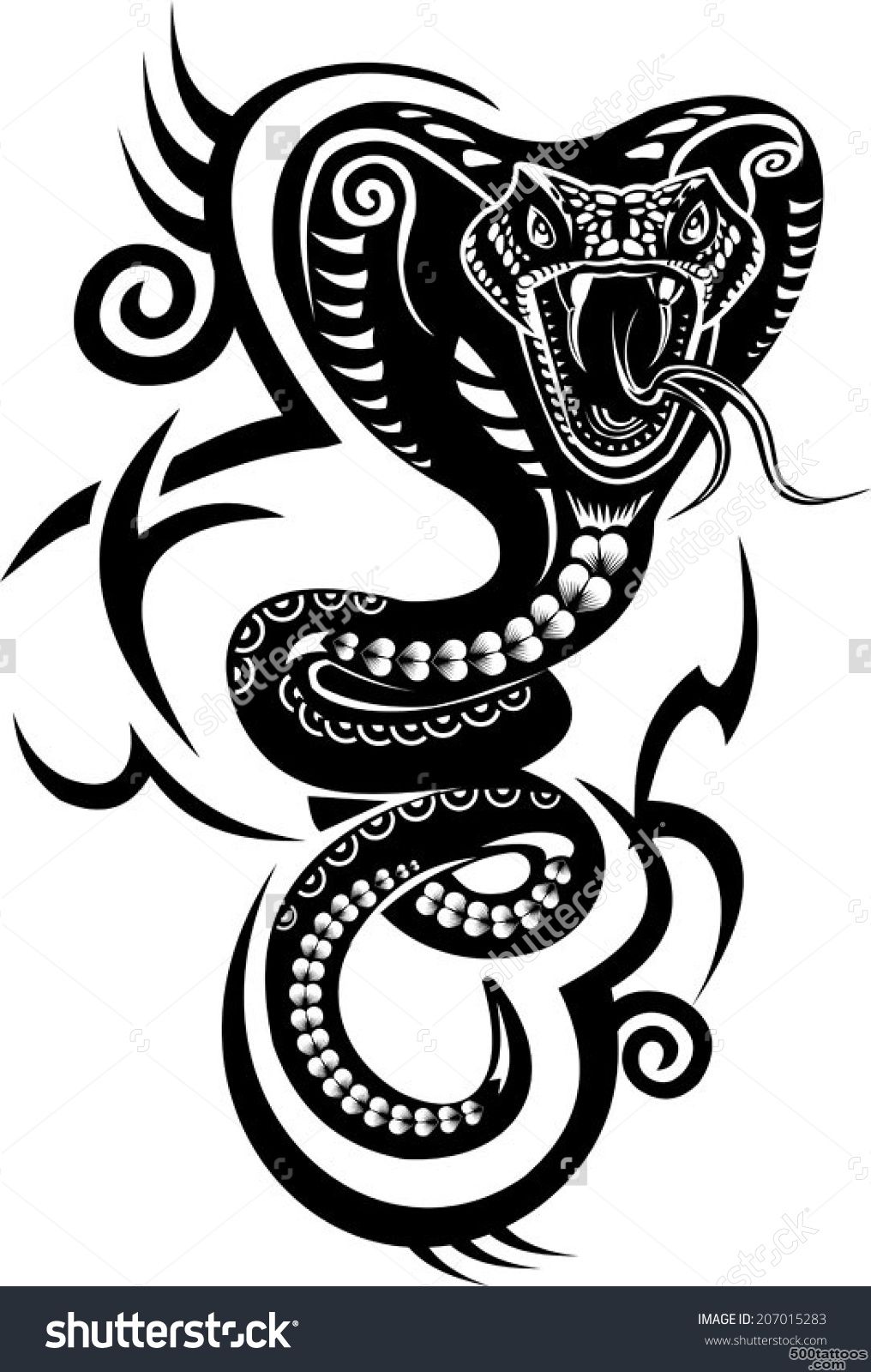 Snake Tattoo Cobra Stock Vector Illustration 207015283  Shutterstock_38