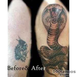 Before and After Tattoo  Cover Up Tattoo Cobra Snake Tattoo _24