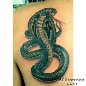 Realistic green cobra snake tattoo on shoulder   Tattooimagesbiz_8