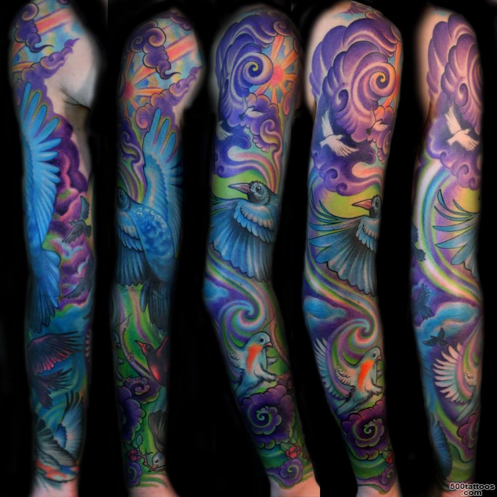 3D Full Color Arm Sleeve Tattoos   3D Tattoos_33