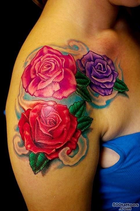 New Color Roses Tattoos On Shoulder  Tattoobite.com_32