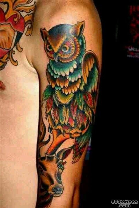 Owl tattoo, color tattoo, animal art  ARm PiEcEs  Pinterest ..._41