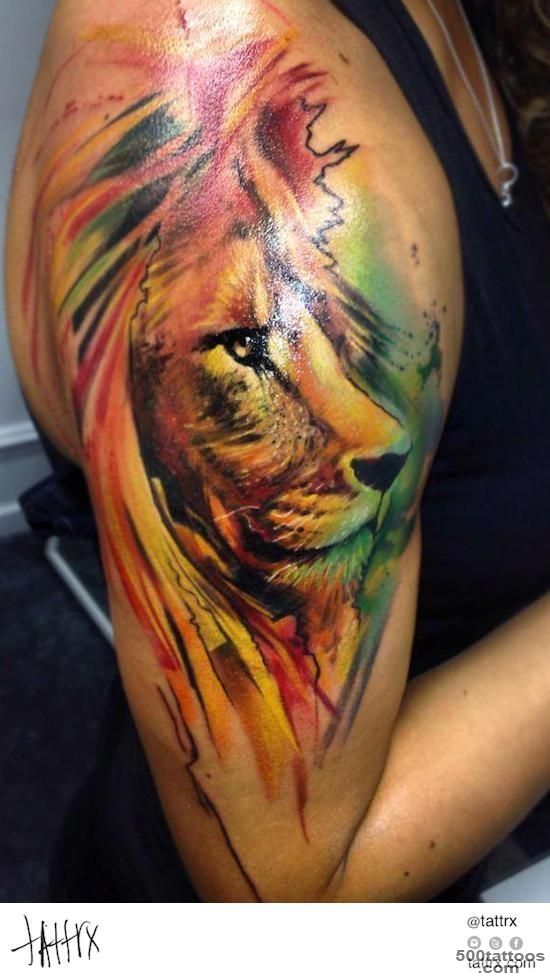 Water Color Tattoo (399) Adam Kremer   Lion  Water Color Tattoos ..._50