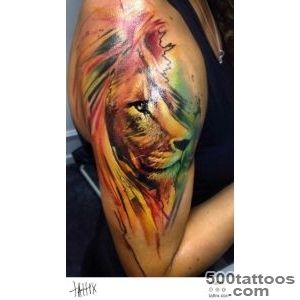 Water Color Tattoo (399) Adam Kremer   Lion  Water Color Tattoos _50