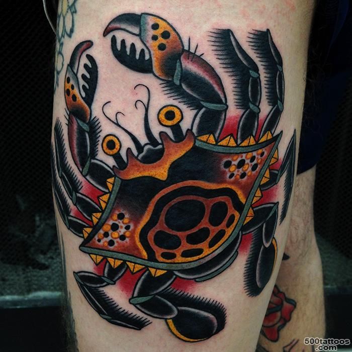 23+ Traditional Crab Tattoos_16