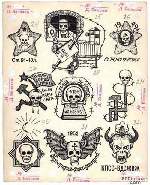 I am very fascinated with Russian criminal tattoos. Someday I ..._3