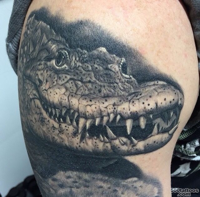 Awesome Crocodile tattoo by Bob Tyrrell!_9
