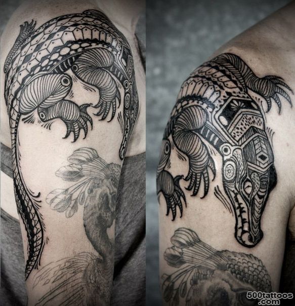 Crocodile Shoulder Graphic tattoo idea  Best Tattoo Ideas Gallery_6