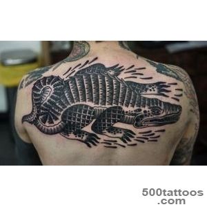 Back Crocodile Tattoo by Philip Yarnell_37