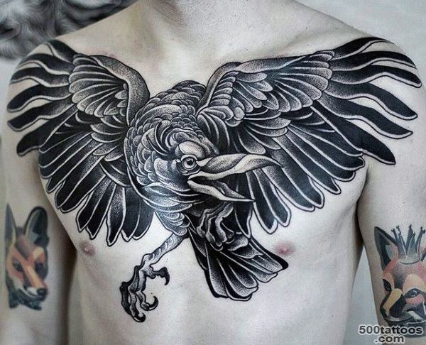 100 Crow Tattoo Designs For Men   Black Bird Ink Ideas_33