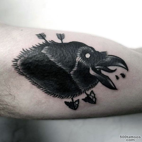 100 Crow Tattoo Designs For Men   Black Bird Ink Ideas_46
