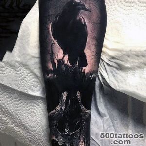 100 Crow Tattoo Designs For Men   Black Bird Ink Ideas_7