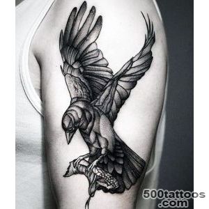 100 Crow Tattoo Designs For Men   Black Bird Ink Ideas_32