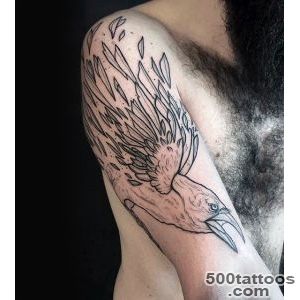 100 Crow Tattoo Designs For Men   Black Bird Ink Ideas_39