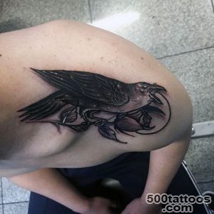 100 Crow Tattoo Designs For Men   Black Bird Ink Ideas_43