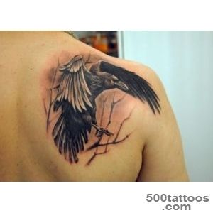 crow raven tattoo design  _8