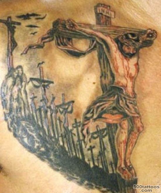 25 Crucifix Tattoo Designs For Men_2