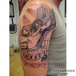 25 Crucifix Tattoo Designs For Men_37