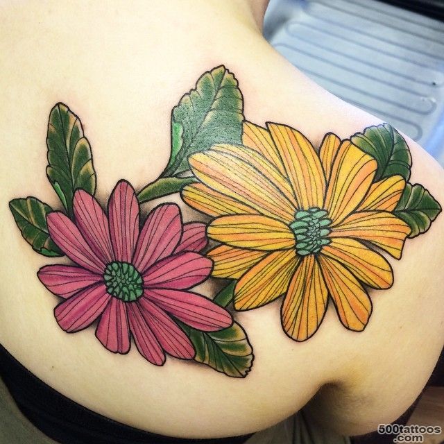 30 Nice Daisy Flower Tattoo Designs amp Meaning_35