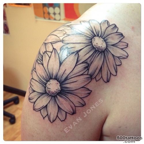 40+ Beautiful Daisy Tattoos On Shoulder_12