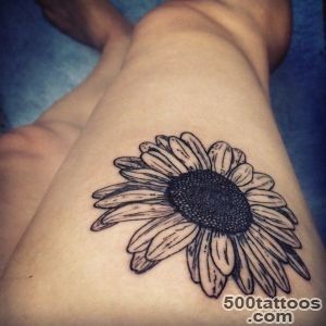 Daisy flower tattoo on thigh  Tattoos  Tattoo Pictures  Culture _32