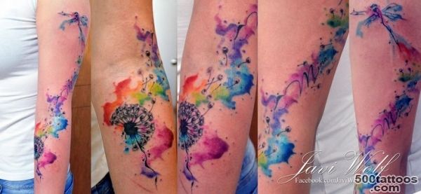 15. Epic Watercolor Dandelion Tattoo   Make a Wish with These…_18