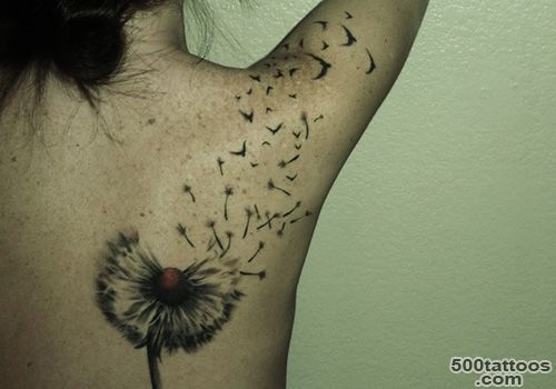 25 Enthusiastic Dandelion Bird Tattoo Ideas  CreativeFan_43
