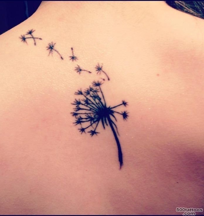 Astonishing Dandelion Tattoos On Back Of Shoulder Flower Tattoos ..._16