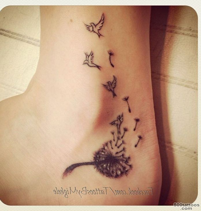 Captivating Dandelion Tattoos On Heel Of Foot Flower Tattoos ..._50