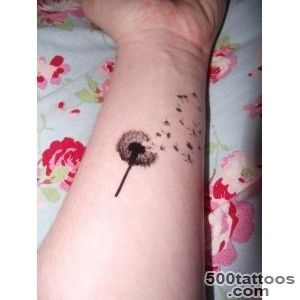 dandelion tattoo! (a longer stem with a short saying along the _11