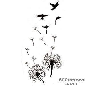 dandelion tattoo   bird silhouettes  WefollowPics_49