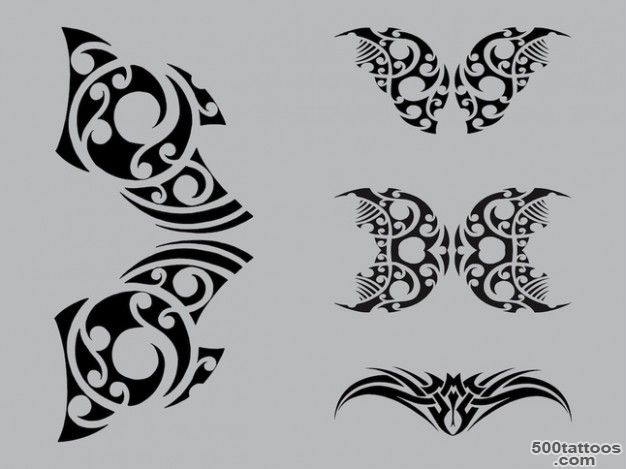 Abstract body art decorative tattoo designs Vector  Free Download_19