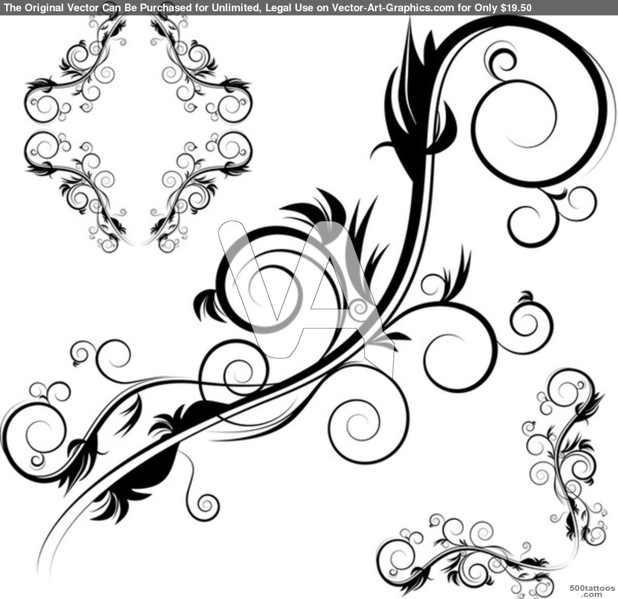 An Image Of Decorative Antique Flourishes Frame Set Be  Tattoo ..._30